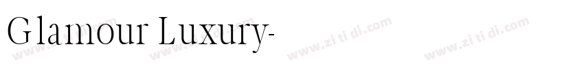 Glamour Luxury字体转换